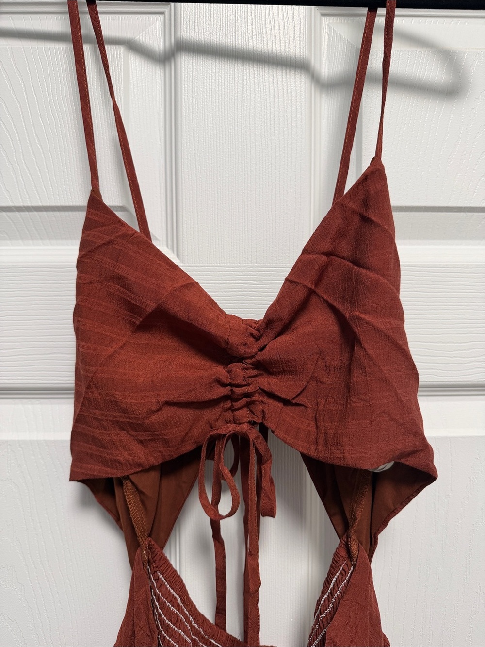CUPSHE Ruched Drawstring Maxi Dress - Large - Picture 5 of 12